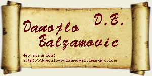 Danojlo Balzamović vizit kartica